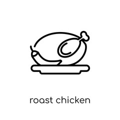 Roast chicken icon from Restaurant collection.