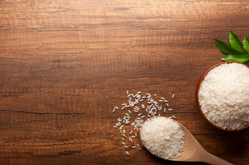 Top view of jasmine rice