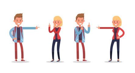 office people working and poses action character vector design no8