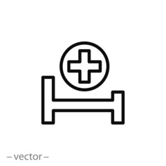 hospital bed icon vector