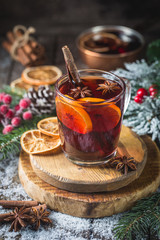 Christmas mulled red wine