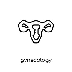 Gynecology icon. Trendy modern flat linear vector Gynecology icon on white background from thin line Health and Medical collection
