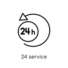 24 Service icon from Hotel collection.