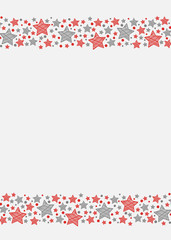 Christmas greeting card with decorative snowflakes. Vector.