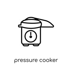 pressure cooker icon. Trendy modern flat linear vector pressure cooker icon on white background from thin line Electronic devices collection