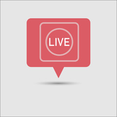 Red social media message notification popup