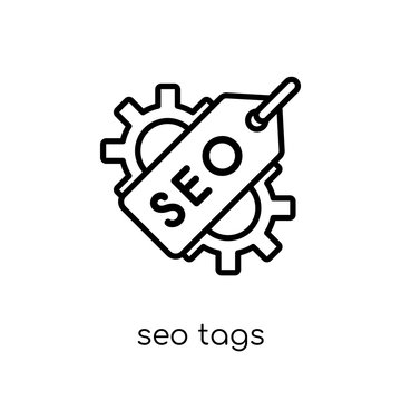 seo Tags icon. Trendy modern flat linear vector seo Tags icon on white background from thin line Programming collection