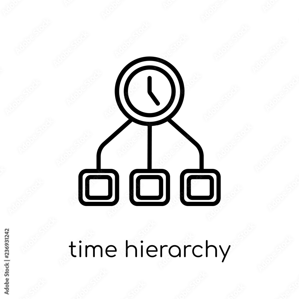 Poster time hierarchy icon from productivity collection.