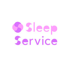sleep service logo. vector business sign. brand concept. text and symbol logotype