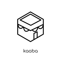 Kaaba icon. Trendy modern flat linear vector Kaaba icon on white background from thin line Religion collection
