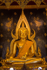 Phra Buddha Chinnarat at Phra Si Rattana Mahathat temple ,Phitsanulok Province, Thailand.