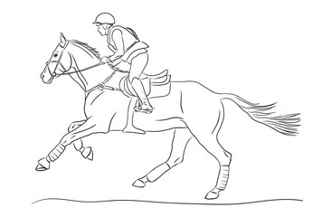 Equestrian sport, eventing competition.