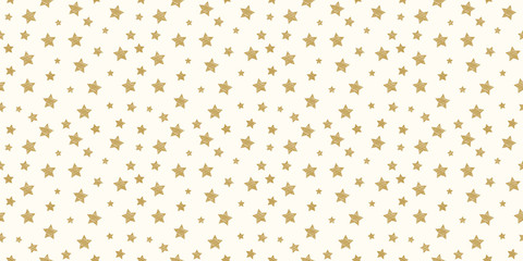 Hand drawn stars on a background - seamless pattern. Vector.