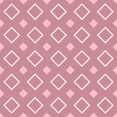 Pink seamless geometrical square pattern background design - colored vector illustration