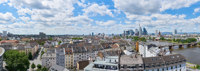 Panorama Luftaufnahme von Frankfurt am Main Skyline