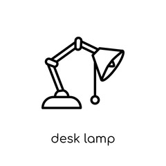 Desk lamp icon from Furniture and household collection.