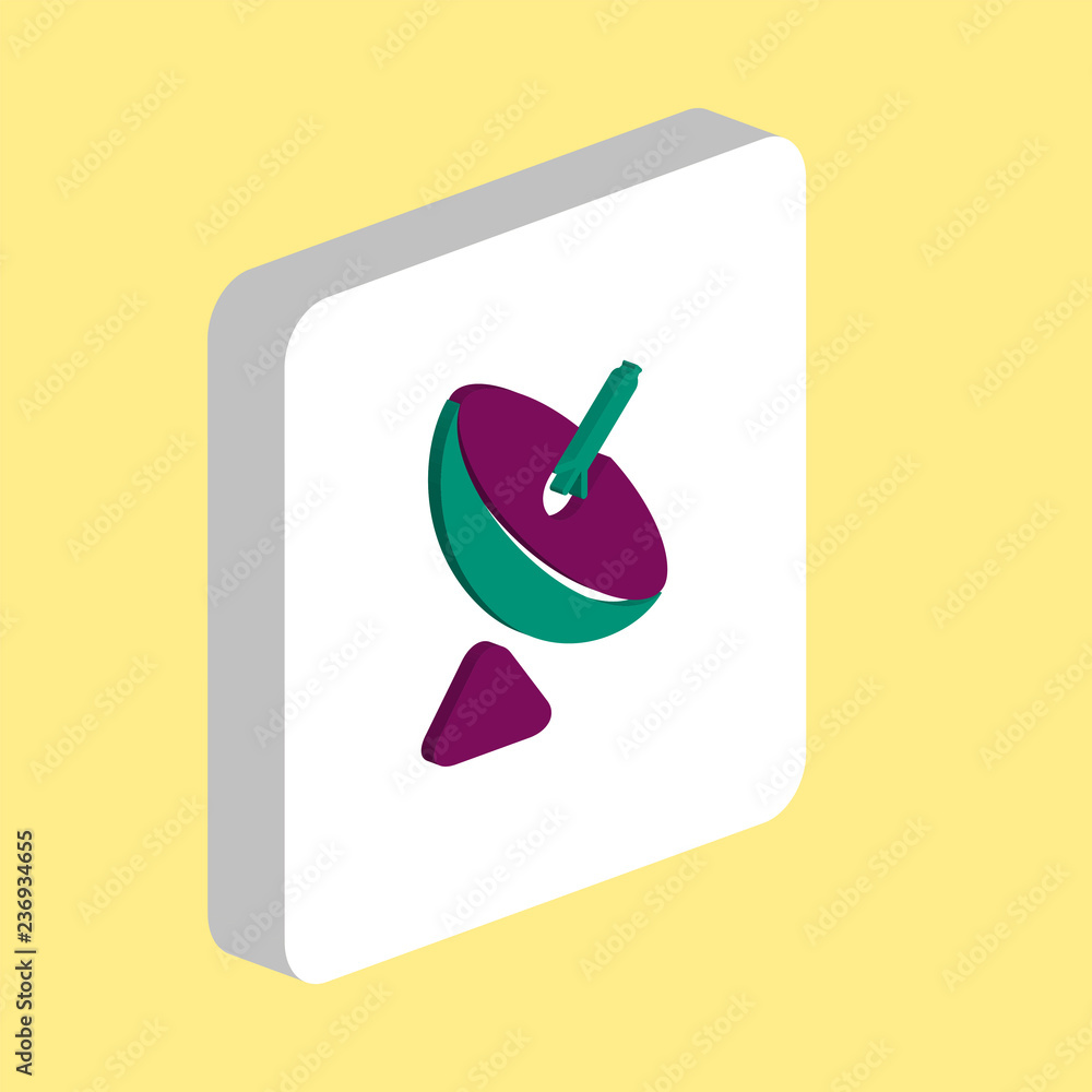 Poster radar antenna simple vector icon. illustration symbol design template for web mobile ui element. per