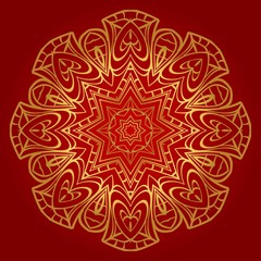 Hand drawn background with Mandala. Vector decorative elements. Arabic, Indian, ottoman motifs