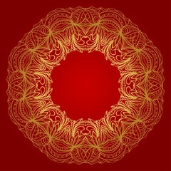 Floral frame for Invitation or wedding card with decorative ornament. Vector illustatration.