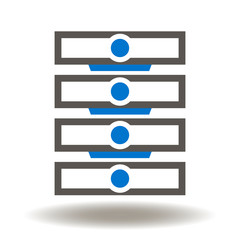 Obraz premium Database Icon Vector. Server Illustration. Data center logo.