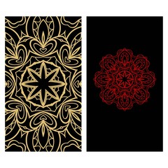 Ethnic Decorative Flyers with Floral Mandala. Templates Vector illustration.