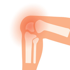 symbol of knee joint bones