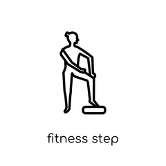 fitness Step icon. Trendy modern flat linear vector fitness Step icon on white background from thin line Gym and fitness collection