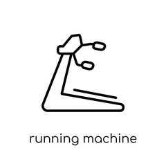 Running Machine icon. Trendy modern flat linear vector Running Machine icon on white background from thin line Gym and fitness collection