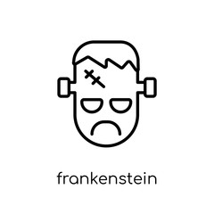 Frankenstein icon. Trendy modern flat linear vector Frankenstein icon on white background from thin line Fairy Tale collection