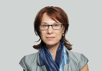 Senior woman in glasses, portrait