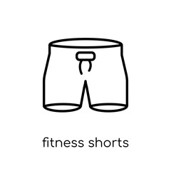 fitness Shorts icon. Trendy modern flat linear vector fitness Shorts icon on white background from thin line Gym and fitness collection