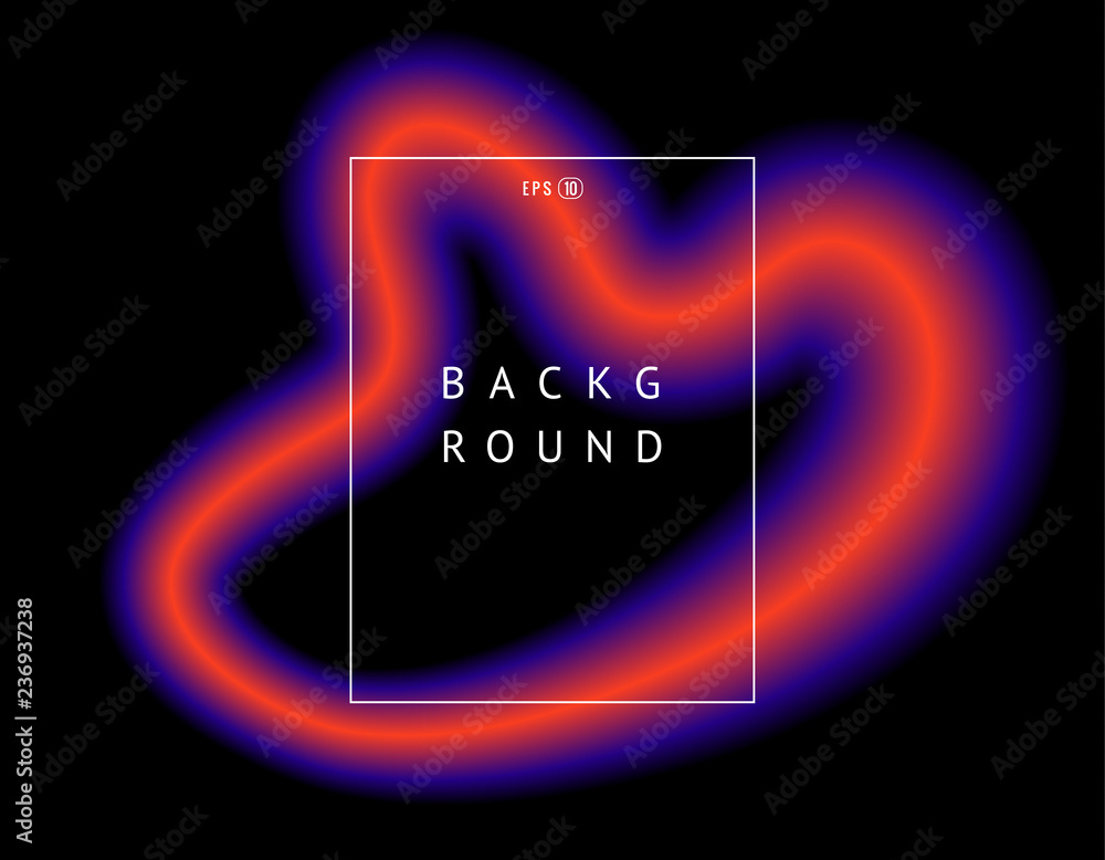 Poster beautiful colorful vector light effect of neon glow and flash. background with flying design element