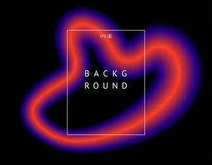 Beautiful colorful vector light effect of neon glow and flash. Background with flying design elements with frame for text.