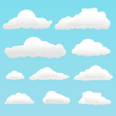 Illustration of set of clouds