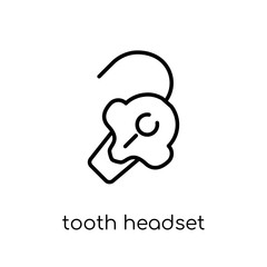 Bluetooth Headset icon. Trendy modern flat linear vector Bluetooth Headset icon on white background from thin line hardware collection