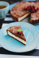Chocolate pie with cottage cheese
