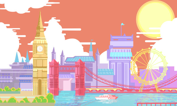 London bridge synthetic illustration