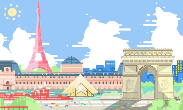 Paris synthetic illustration