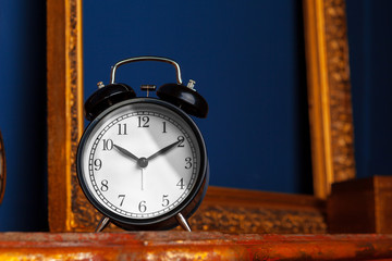 alarm clock on table