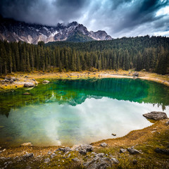 carezza lake in italy