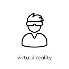 Virtual reality glasses icon from Entertainment collection.