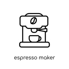 espresso maker icon. Trendy modern flat linear vector espresso maker icon on white background from thin line Electronic devices collection