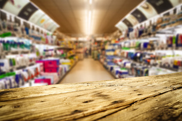 Table background and shop interior 