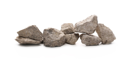 Decorative rocks isolated on white background