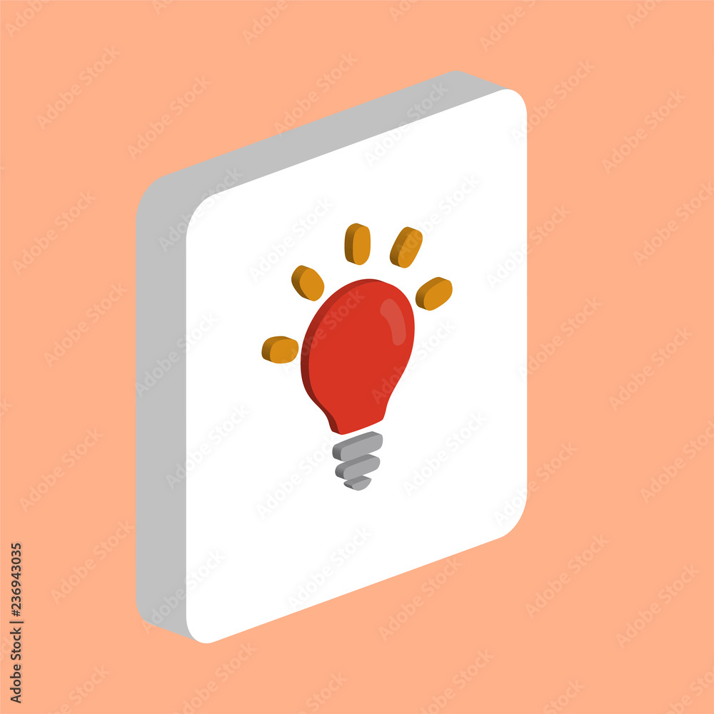 Poster bulb, lamp simple vector icon. illustration symbol design template for web mobile ui element. perfec