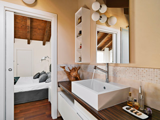 interiors shots of a modern bathroom