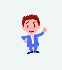 Businessman in casual style talking very determined and optimistic.