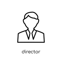 Director icon. Trendy modern flat linear vector Director icon on white background from thin line Professions collection
