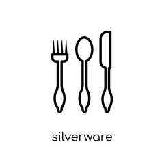 Silverware icon from Furniture and household collection.