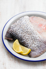 raw nile perch with lemon